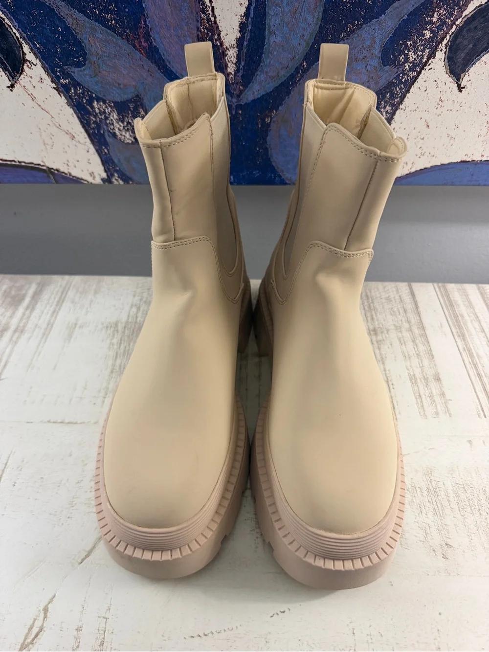 Dream Pairs Women's Neutral Beige Chelsea Ankle Boots